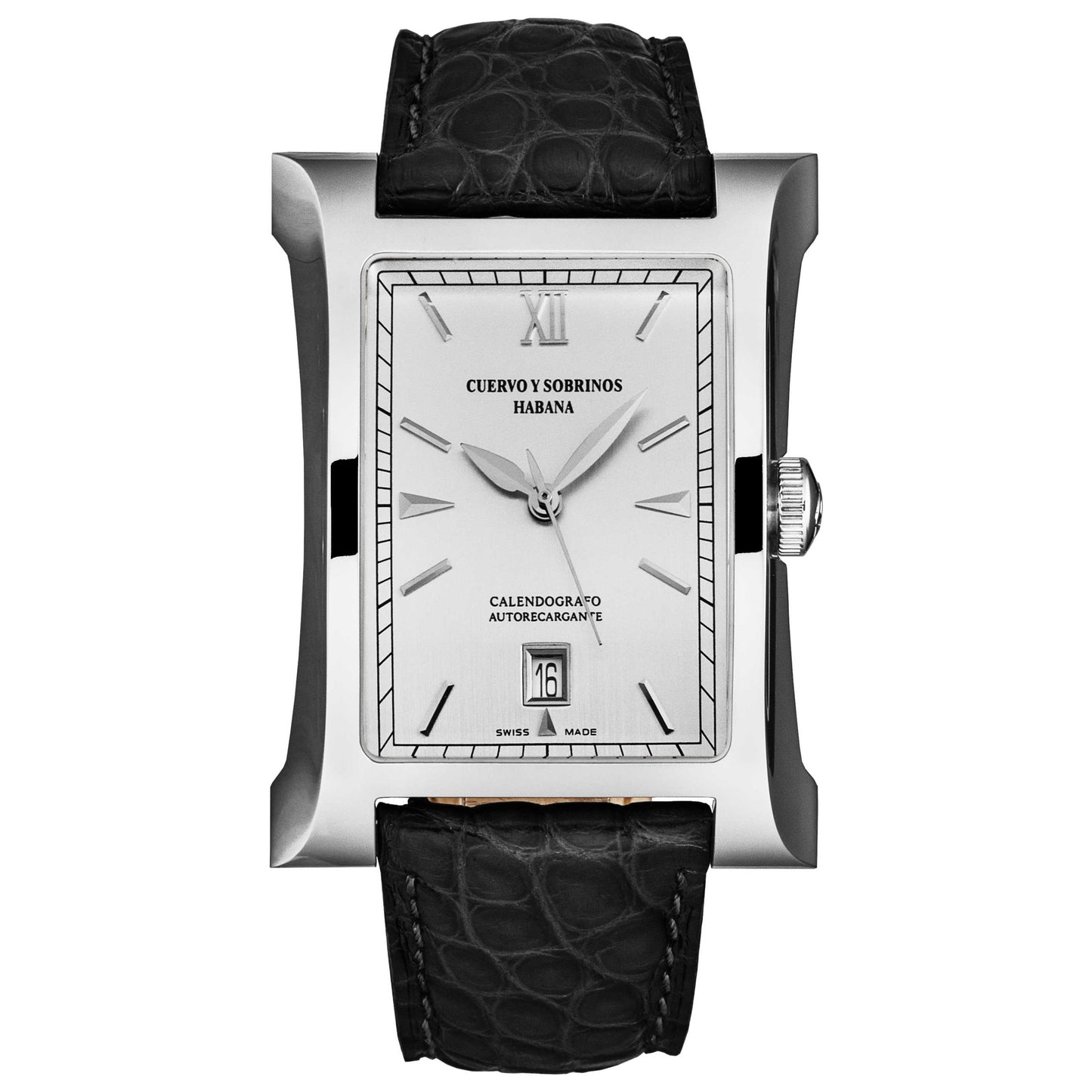 Front view of Cuervo y Sobrinos Esplndos1882 Men's Automatic Watch 2412.1AB