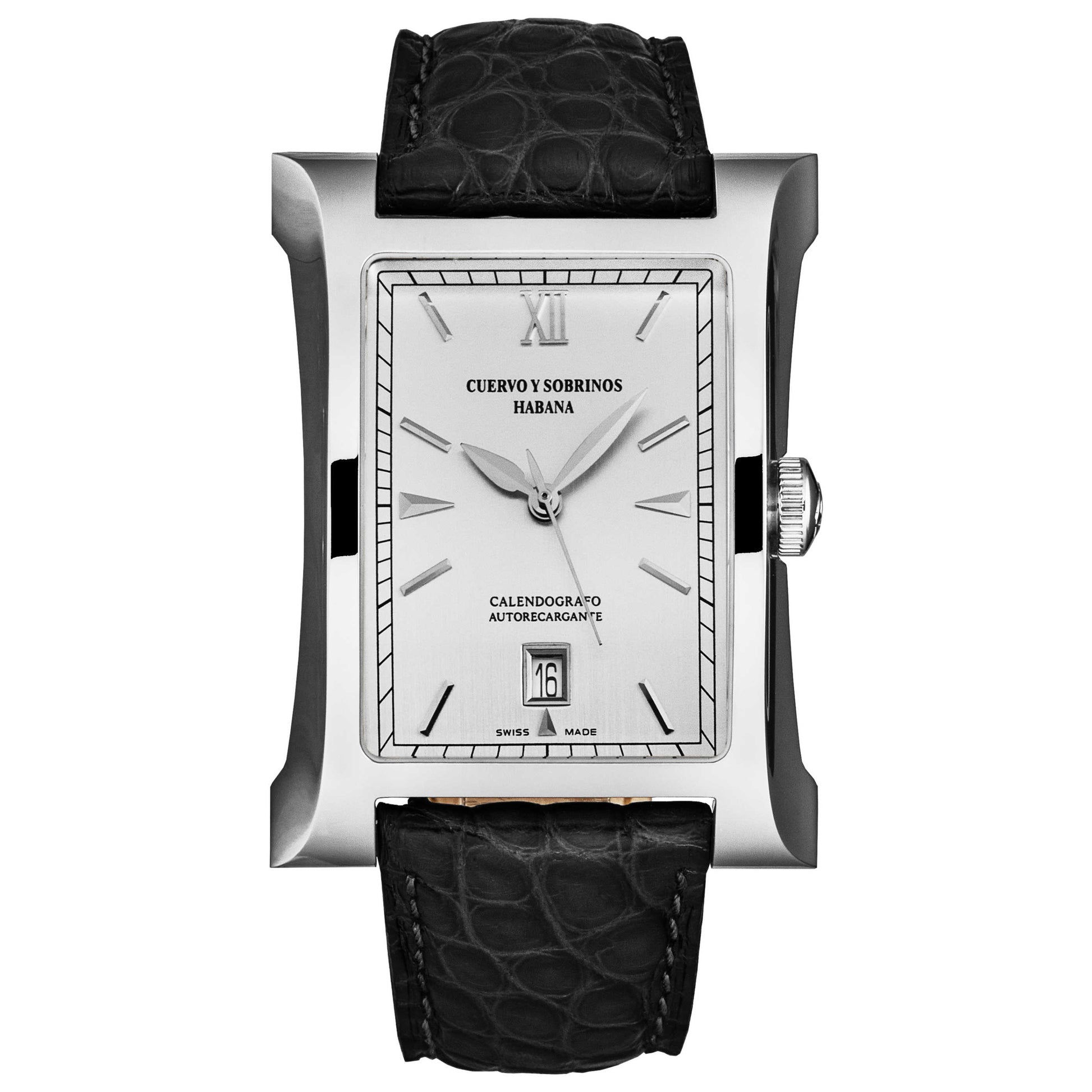 Front view of Cuervo y Sobrinos Esplndos1882 Men's Automatic Watch 2412.1AB