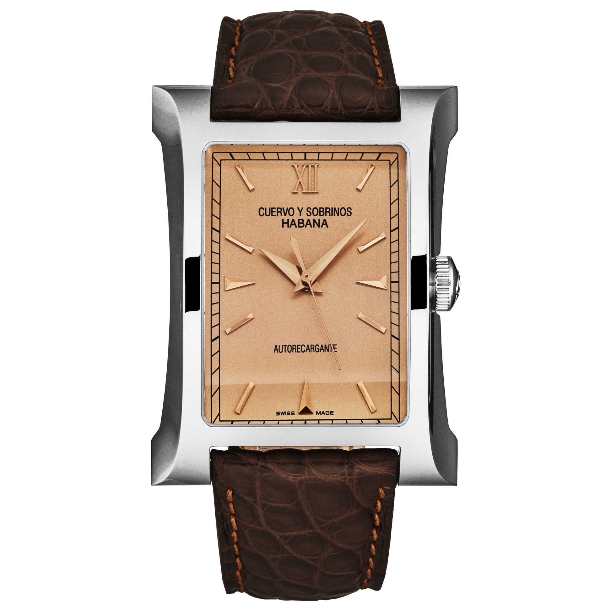 Front view of Cuervo y Sobrinos Esplndos1882 Men's Automatic Watch 2412.1RDR