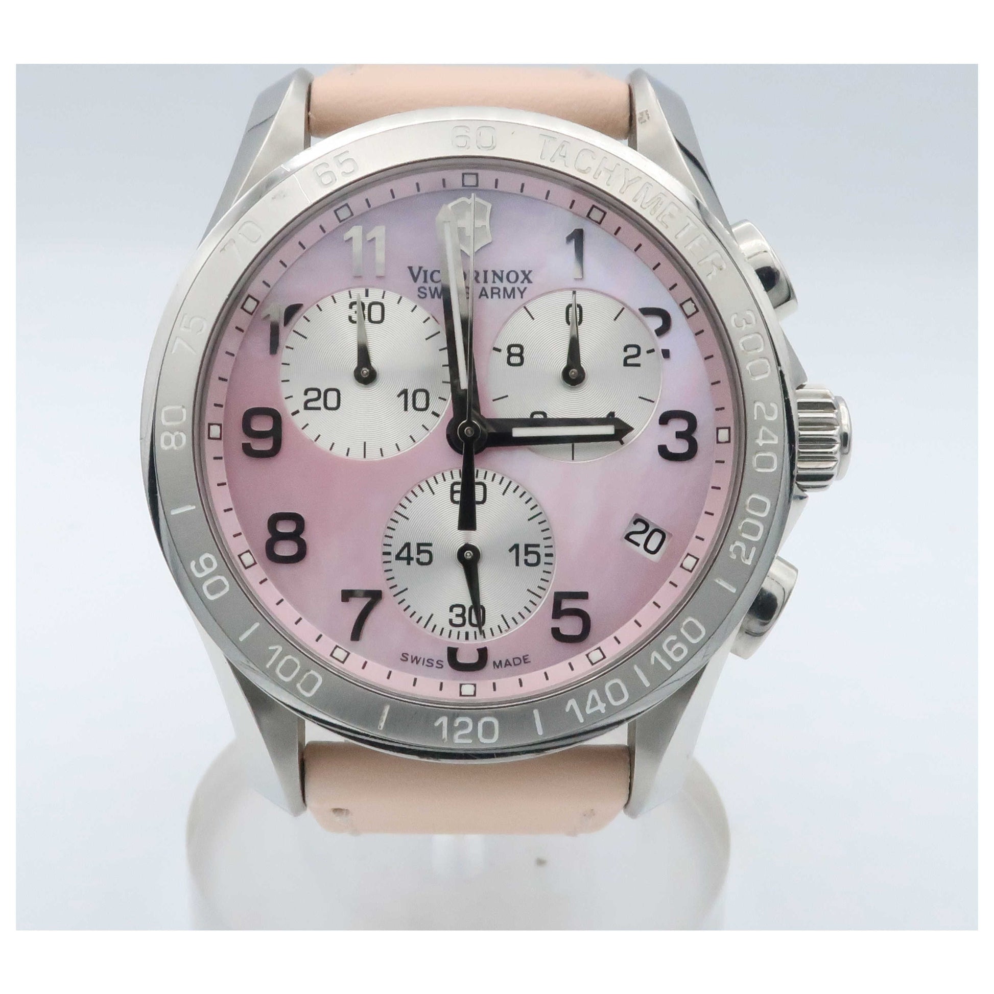 Front view of Victorinox Swiss Army Chrono Classic Women's Swiss Quartz (Battery-Powered) Watch 241419-PO