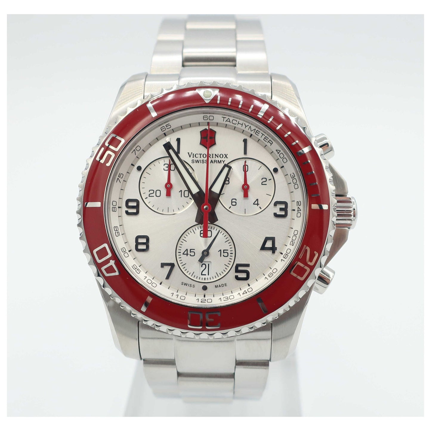 Front view of Victorinox Swiss Army Classic Men's Swiss Quartz (Battery-Powered) Watch 241434-SD