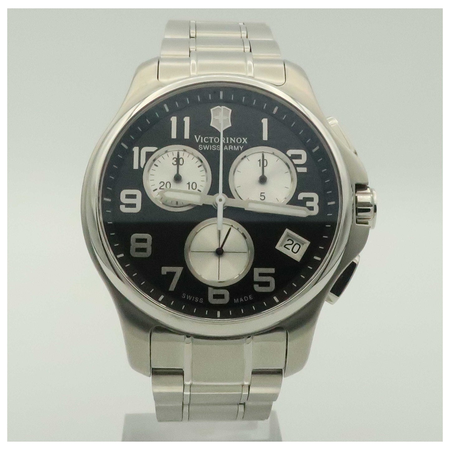 Front view of Victorinox Swiss Army Classic Men's Swiss Quartz (Battery-Powered) Watch 241455-SD