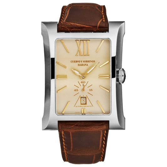 Front view of Cuervo y Sobrinos Esplendidos Men's Automatic Watch 2415.1CG