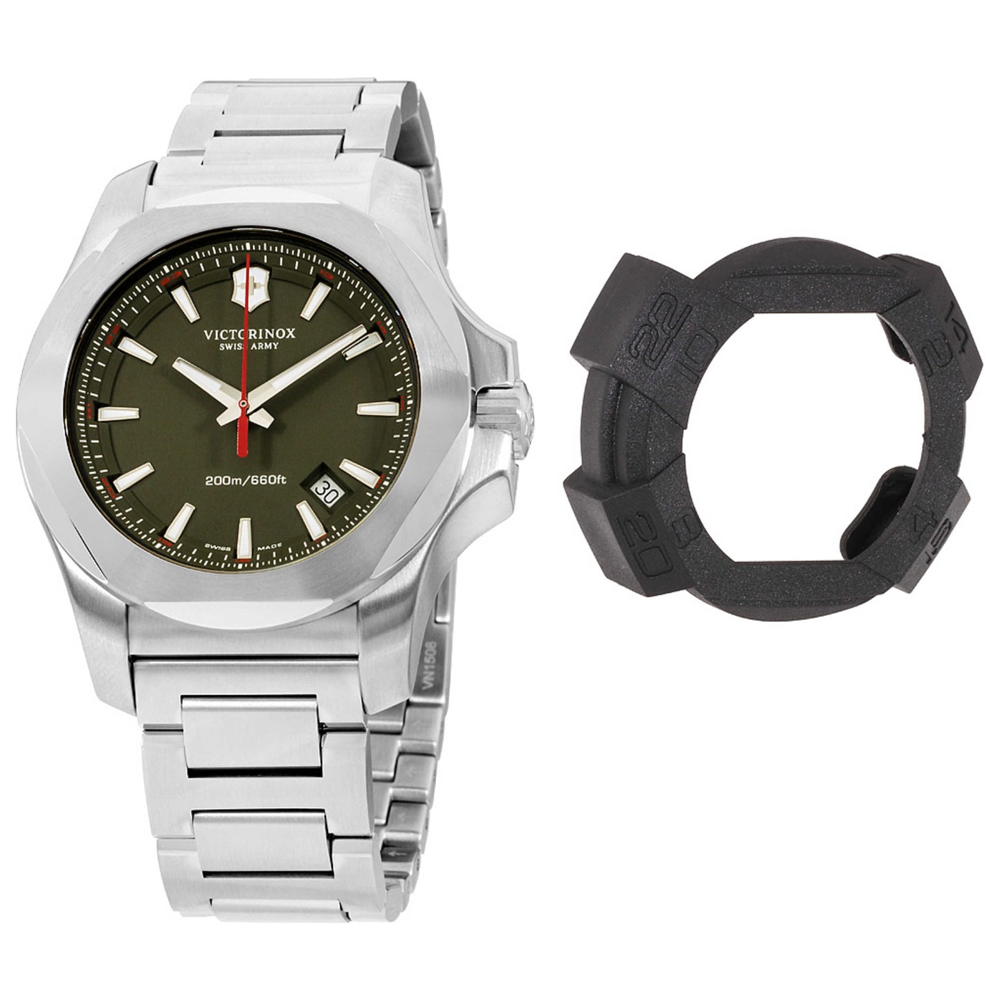 Front view of Victorinox Swiss Army I.N.O.X. Men's Quartz Watch 241725.1