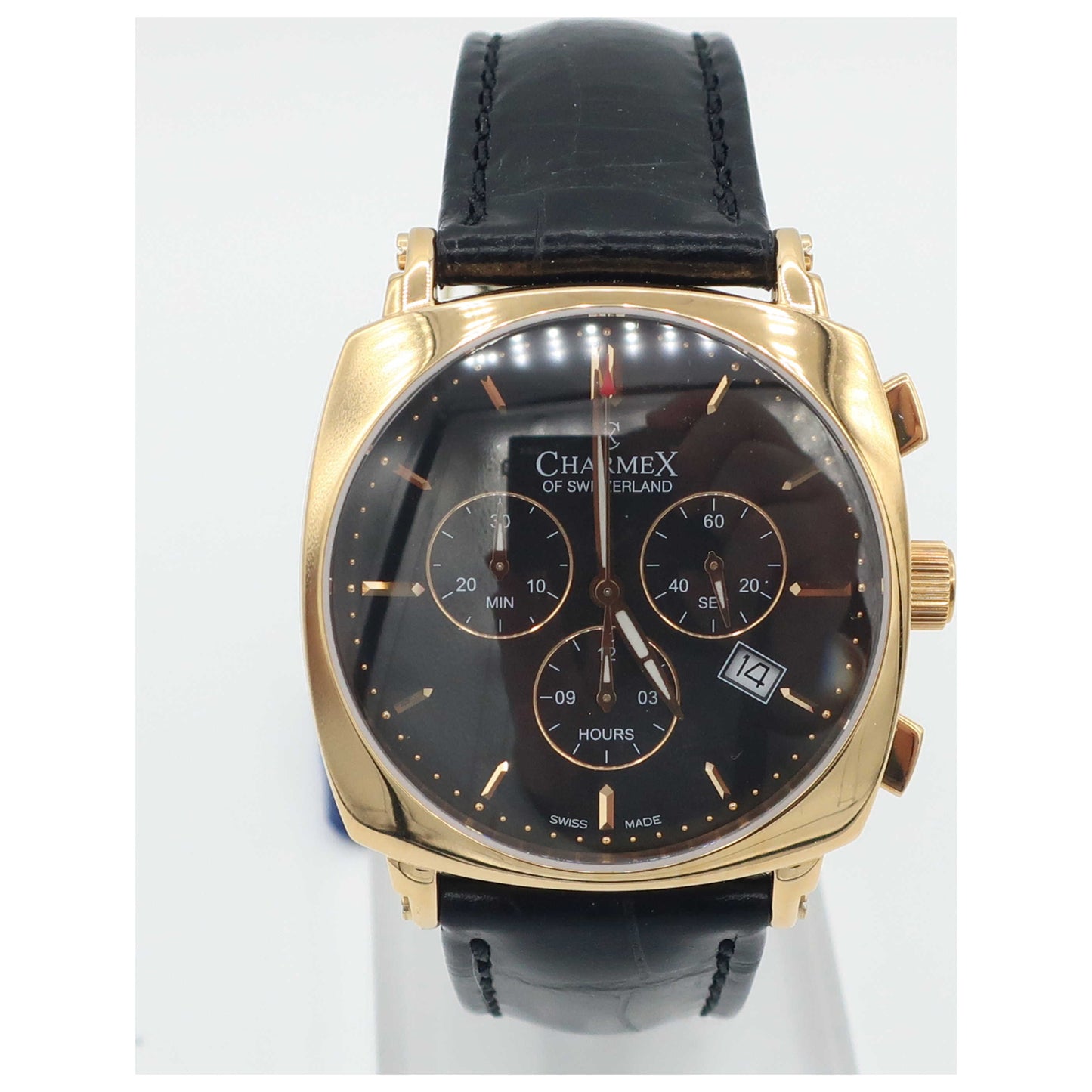 Front view of Charmex Vintage Men's Swiss Quartz (Battery-Powered) Watch 2421-SD