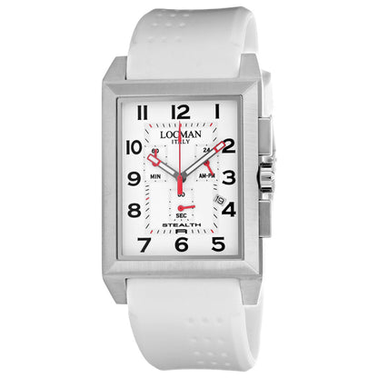 Front view of Locman Classic Men's Quartz Watch 242WH2BK/WH