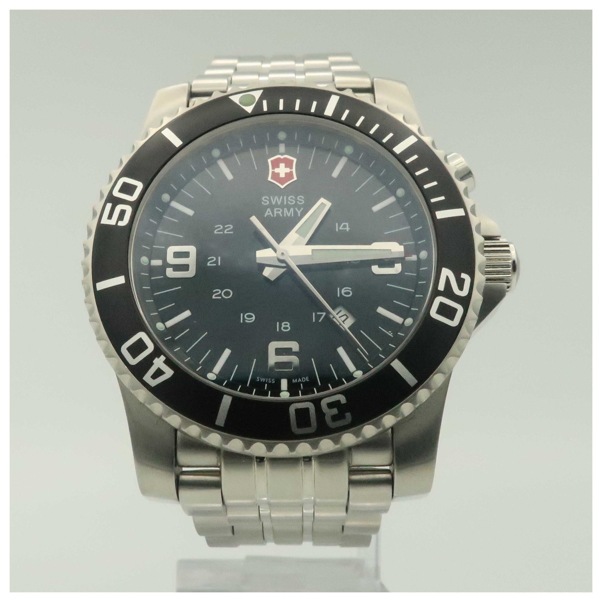 Front view of Victorinox Swiss Army Classic Men's Swiss Quartz (Battery-Powered) Watch 24314-PO
