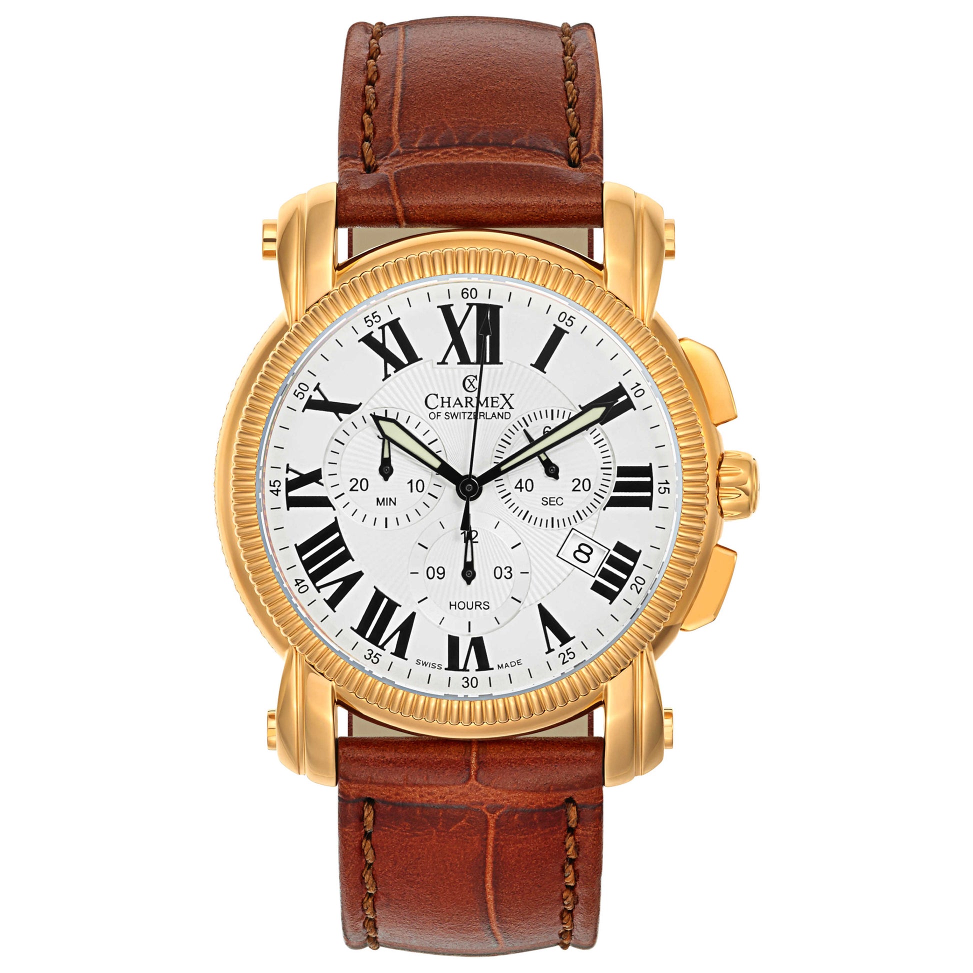 Front view of Charmex Aspen Men's Swiss Quartz (Battery-Powered) Watch 2445