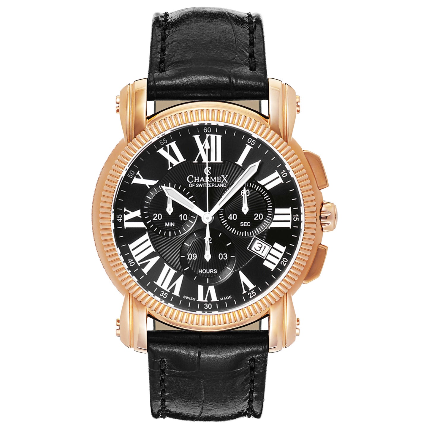 Front view of Charmex Aspen Men's Swiss Quartz (Battery-Powered) Watch 2446