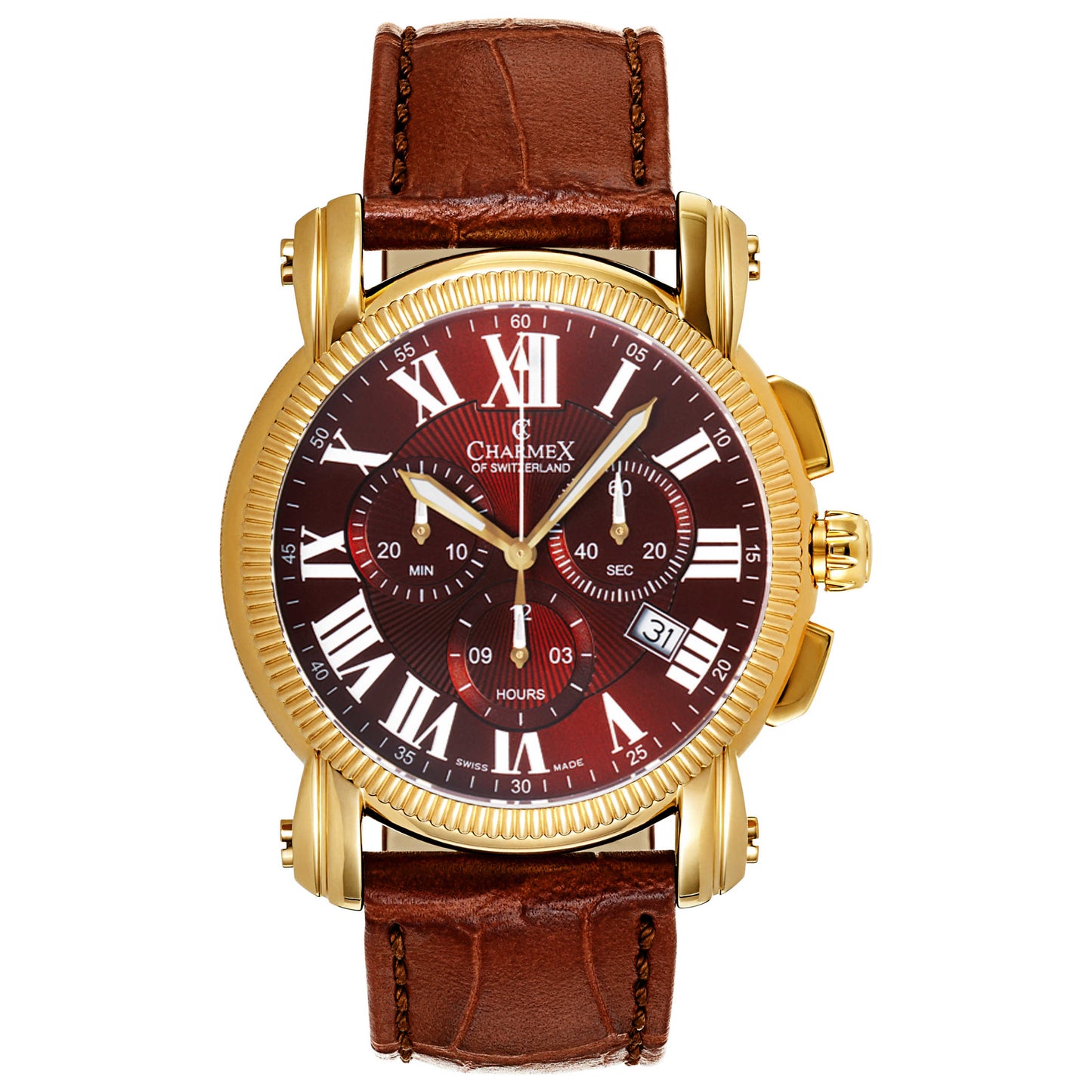 Front view of Charmex Aspen Men's Swiss Quartz (Battery-Powered) Watch 2447