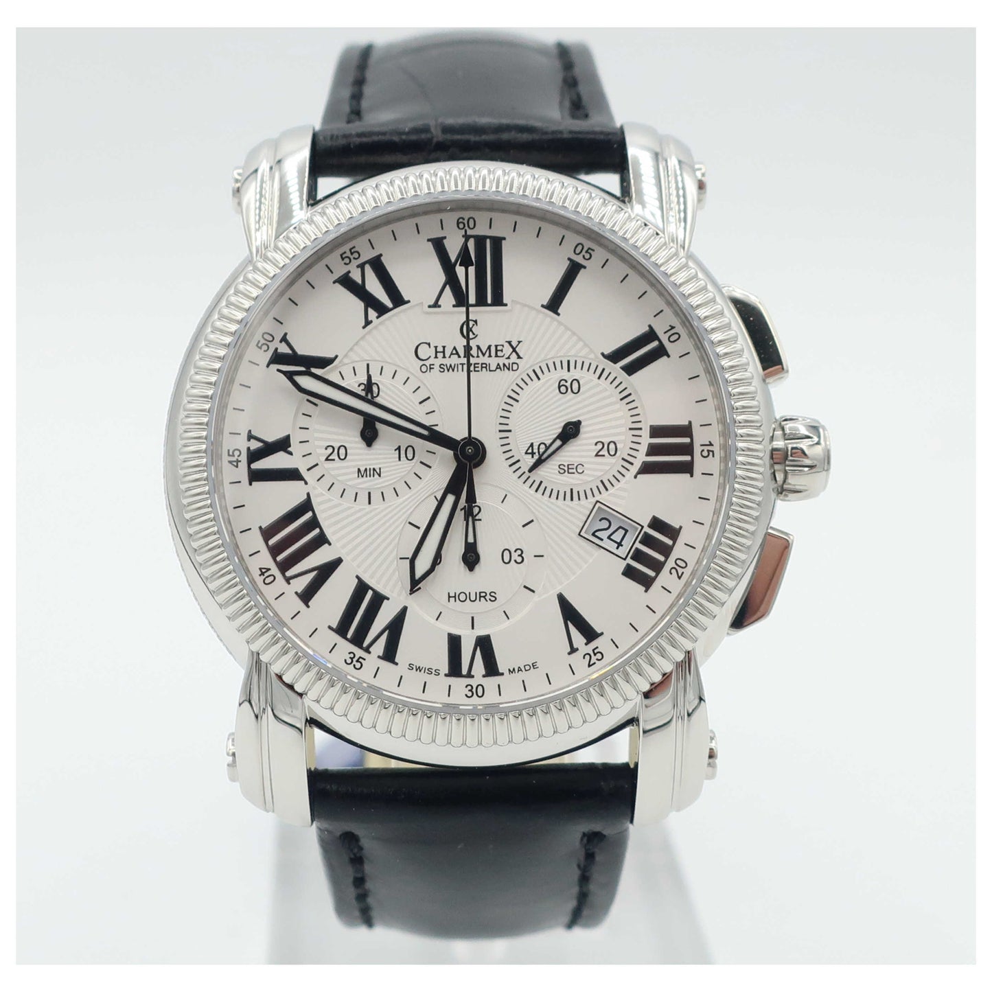 Front view of Charmex Aspen Men's Swiss Quartz (Battery-Powered) Watch 2450-SD