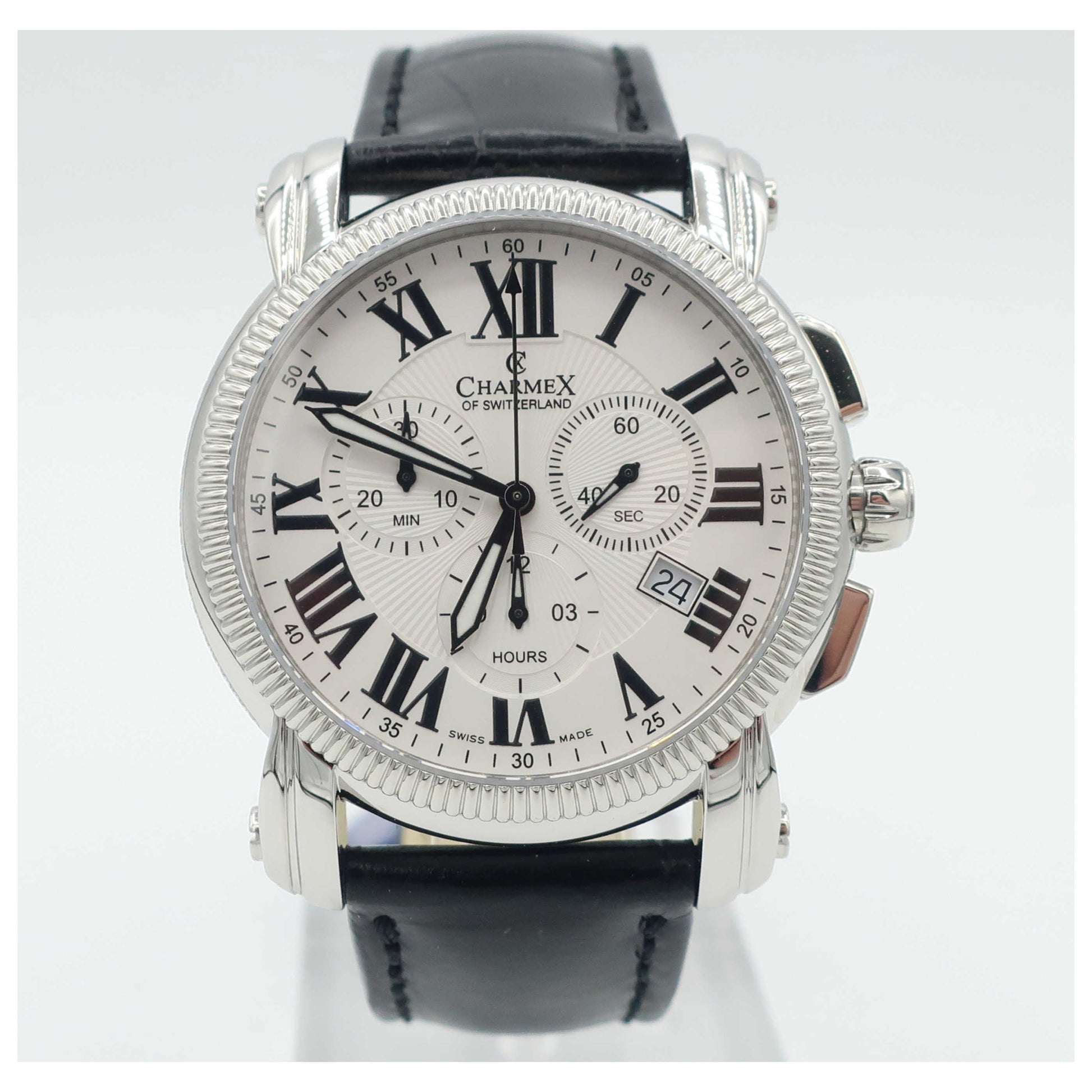 Front view of Charmex Aspen Men's Swiss Quartz (Battery-Powered) Watch 2450-SD