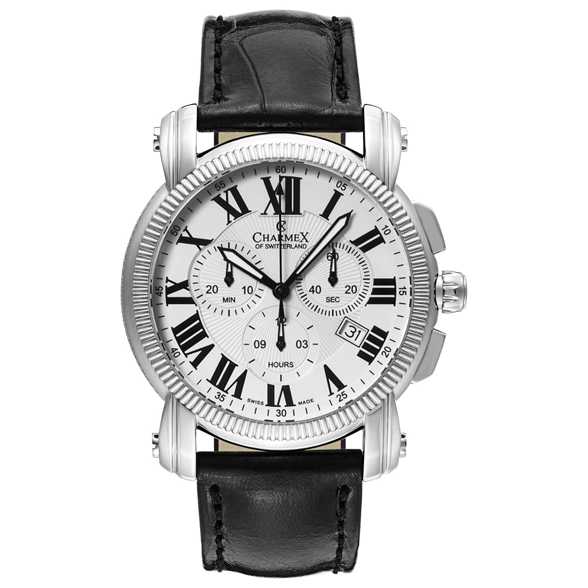 Front view of Charmex Aspen Men's Swiss Quartz (Battery-Powered) Watch 2450
