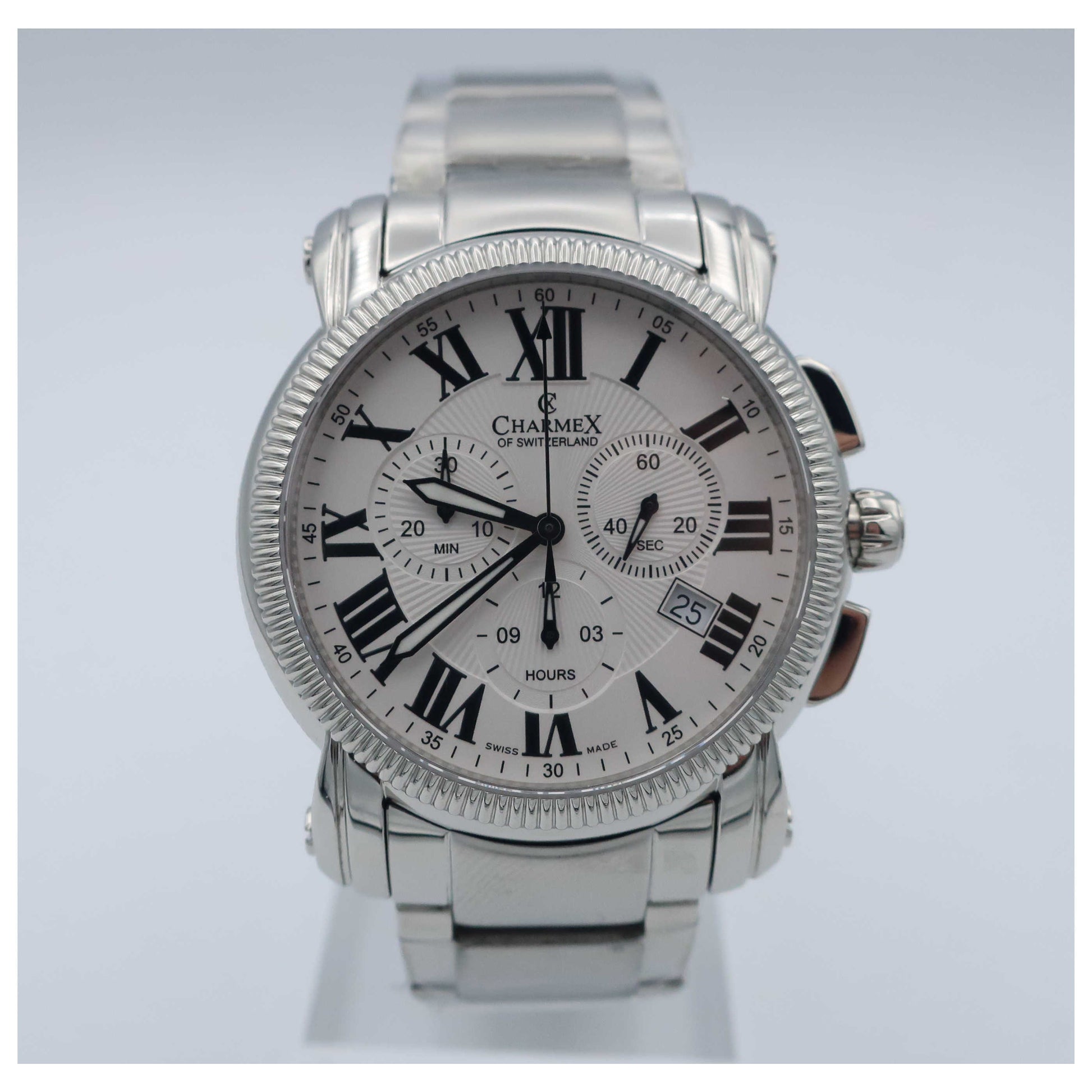 Front view of Charmex Aspen Men's Swiss Quartz (Battery-Powered) Watch 2455-SD