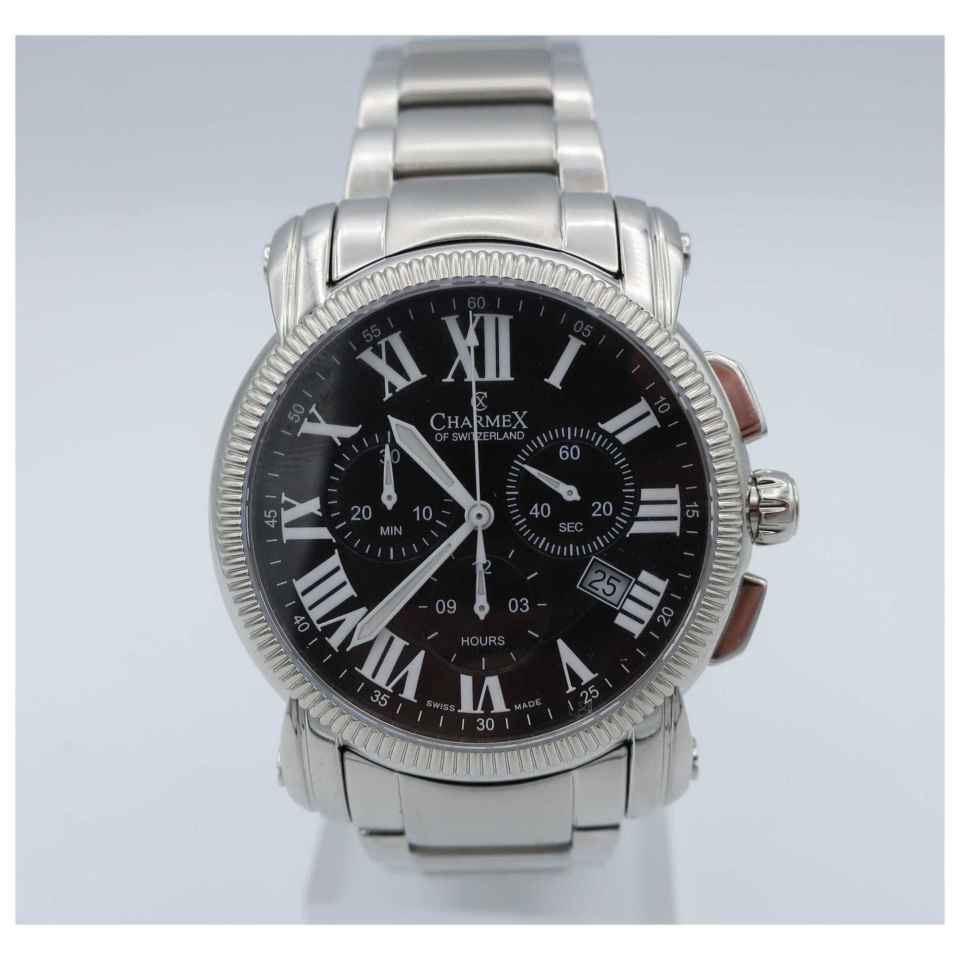 Front view of Charmex Aspen Men's Swiss Quartz (Battery-Powered) Watch 2456-SD