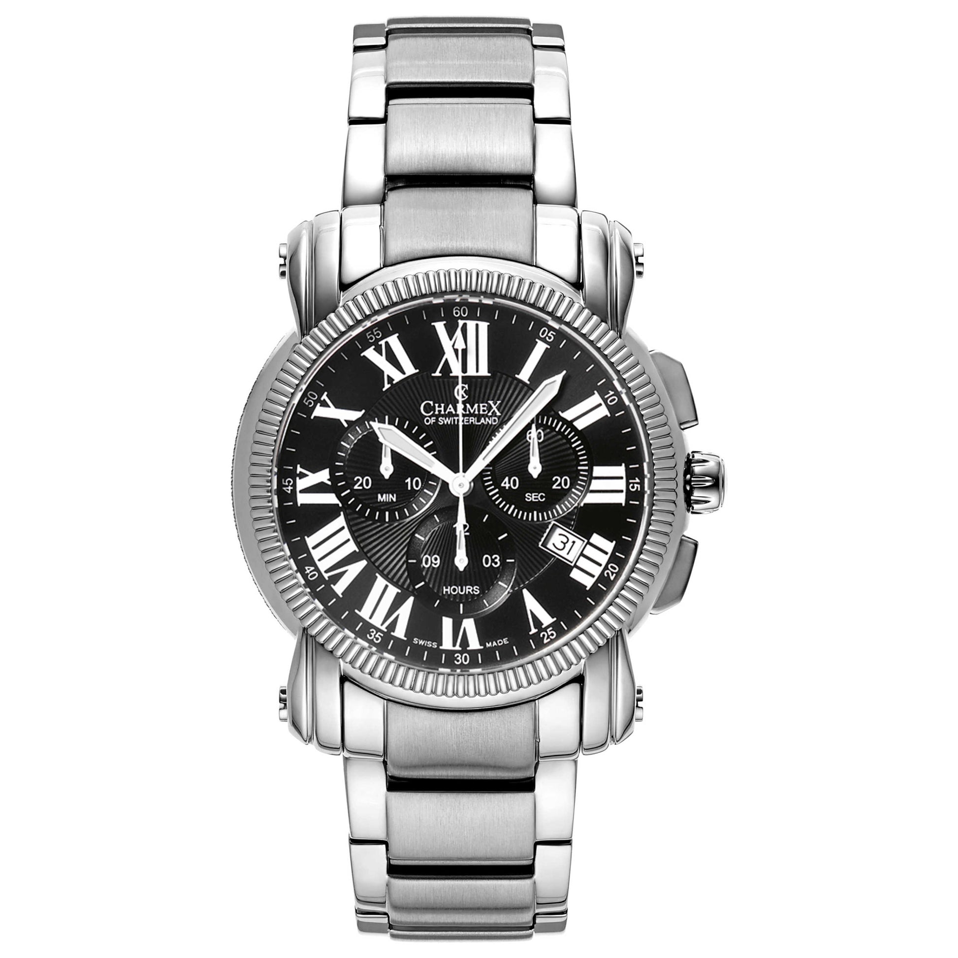 Front view of Charmex Aspen Men's Swiss Quartz (Battery-Powered) Watch 2456