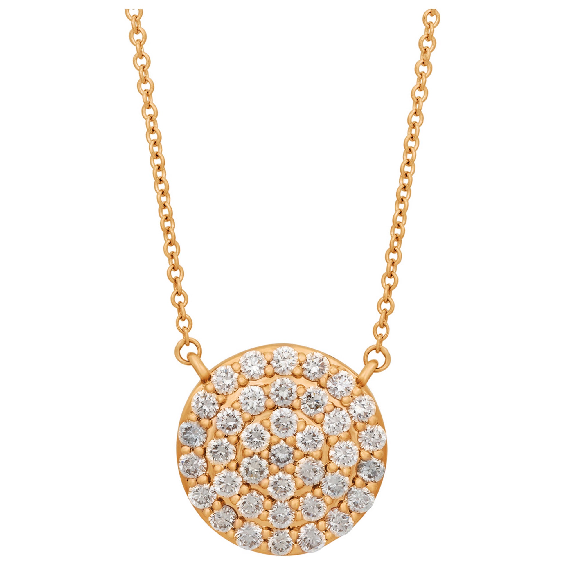 Front view of Tresorra Fashion Women's Necklace 247-YG-DIA