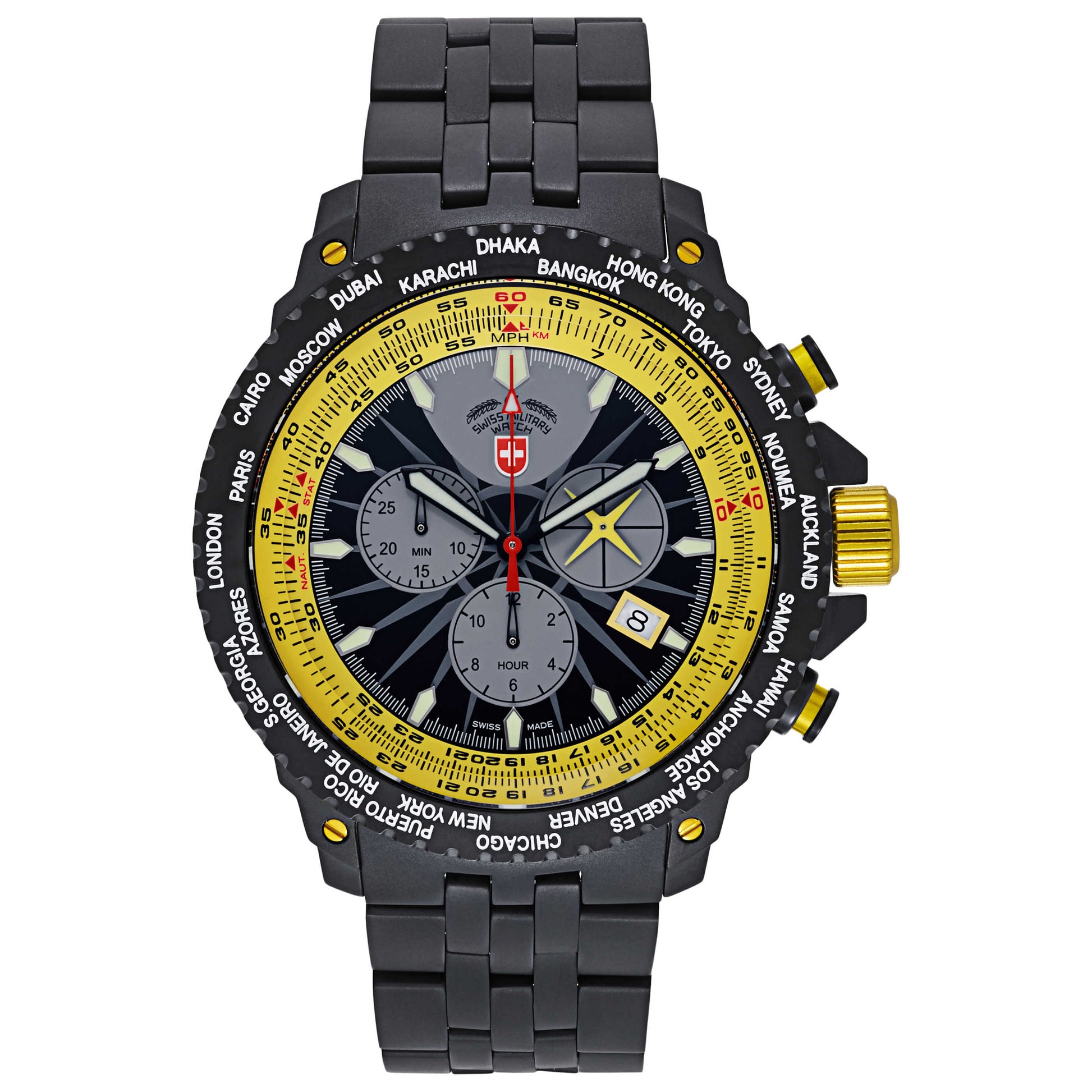 Front view of Swiss Military Hurricane Men's Swiss Quartz (Battery-Powered) Watch 2478
