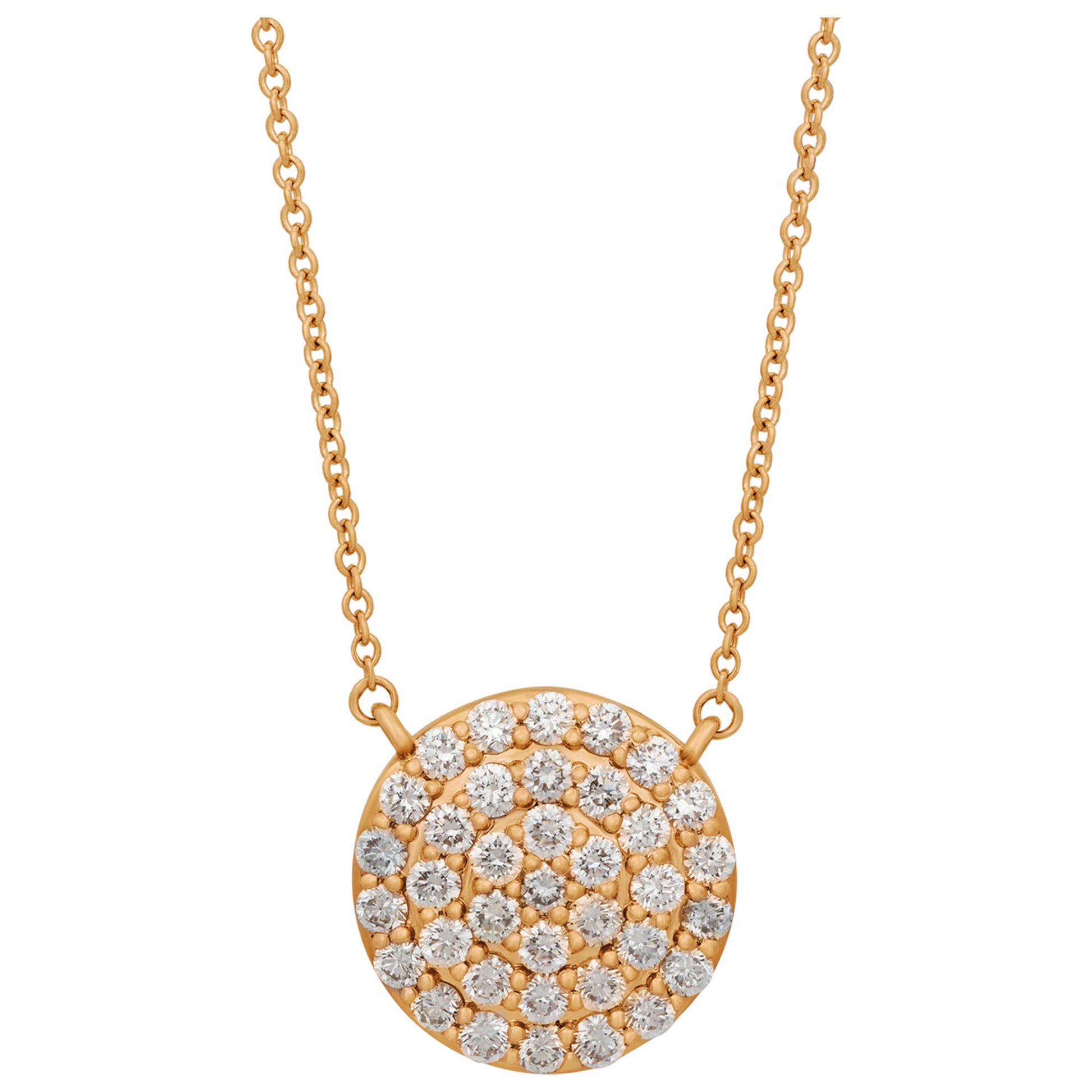 Front view of Tresorra Fashion Women's Necklace 248-YG-DIA