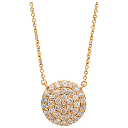 Front view of Tresorra Fashion Women's Necklace 248-YG-DIA