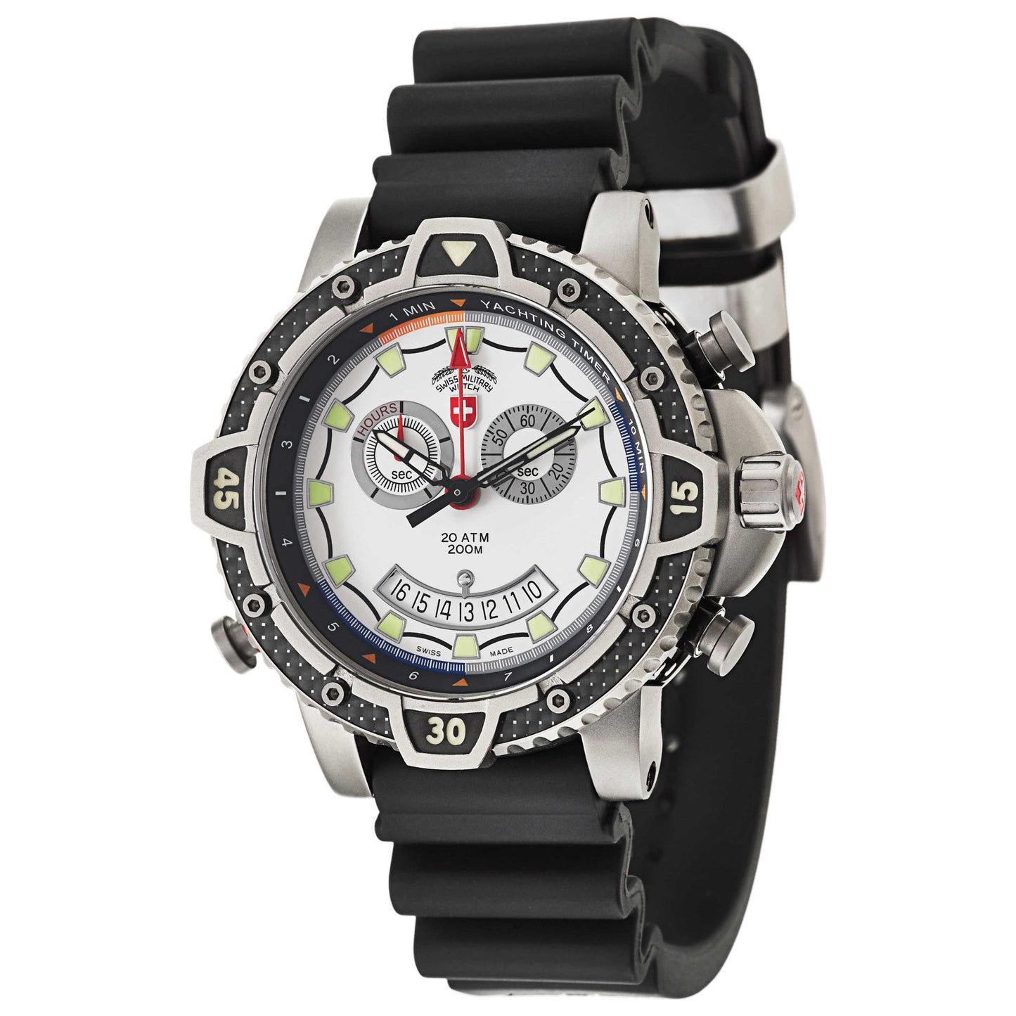 Front view of Swiss Military Typhoon Men's Swiss Quartz (Battery-Powered) Watch 24801