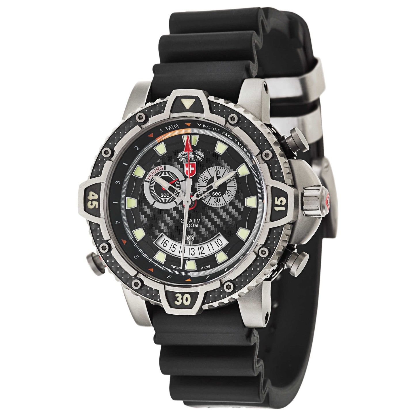 Front view of Swiss Military Typhoon Men's Swiss Quartz (Battery-Powered) Watch 24811
