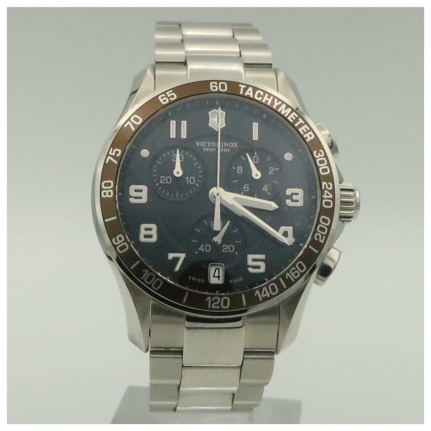 Front view of Victorinox Swiss Army Chrono Classic Men's Swiss Quartz (Battery-Powered) Watch 249043-PO