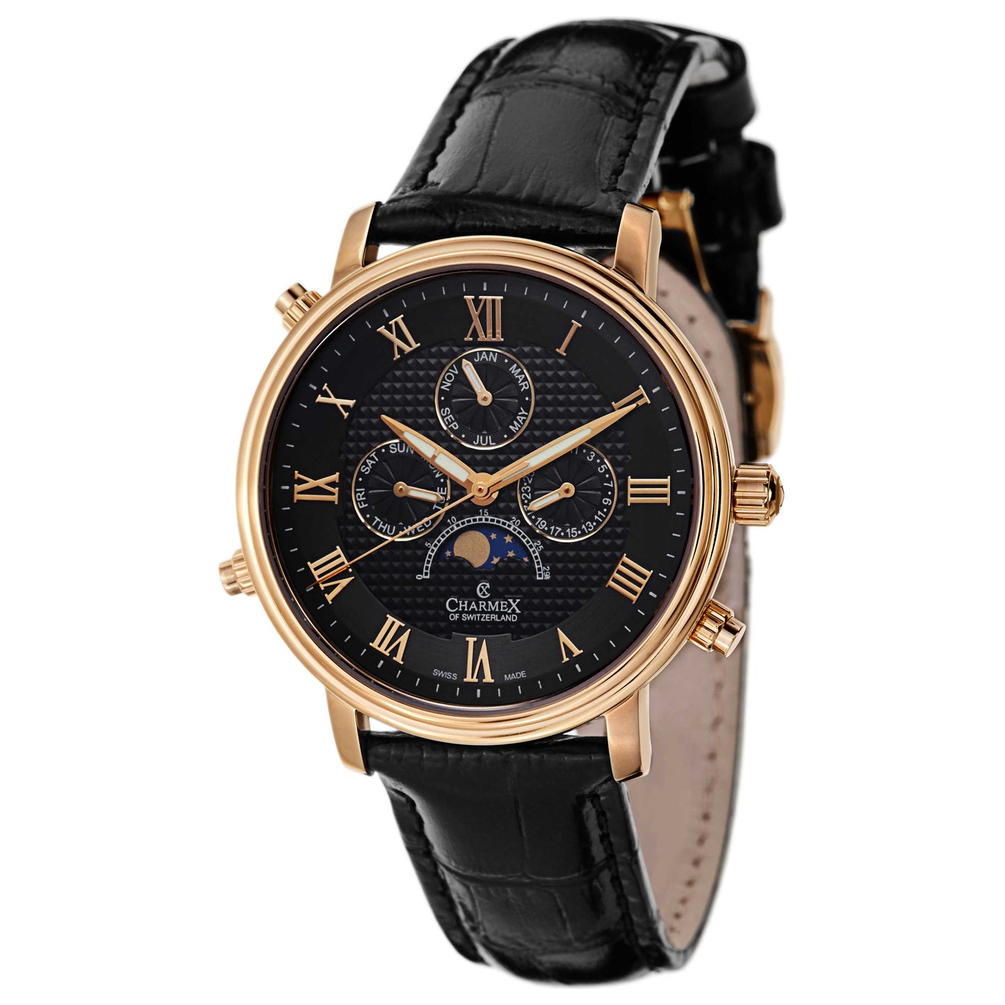 Front view of Charmex Vienna II Men's Swiss Quartz (Battery-Powered) Watch 2496