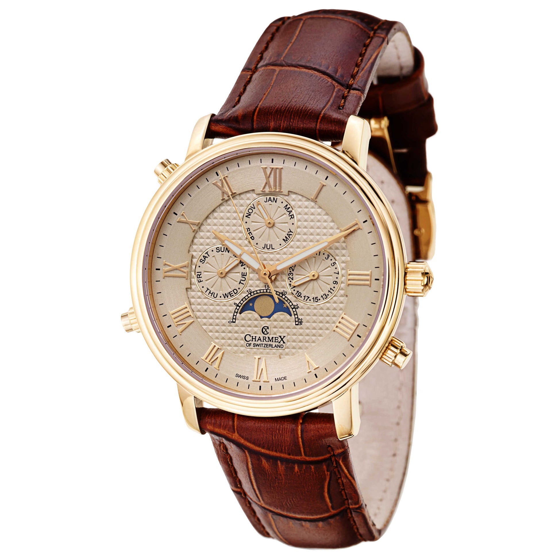 Front view of Charmex Vienna II Men's Swiss Quartz (Battery-Powered) Watch 2497