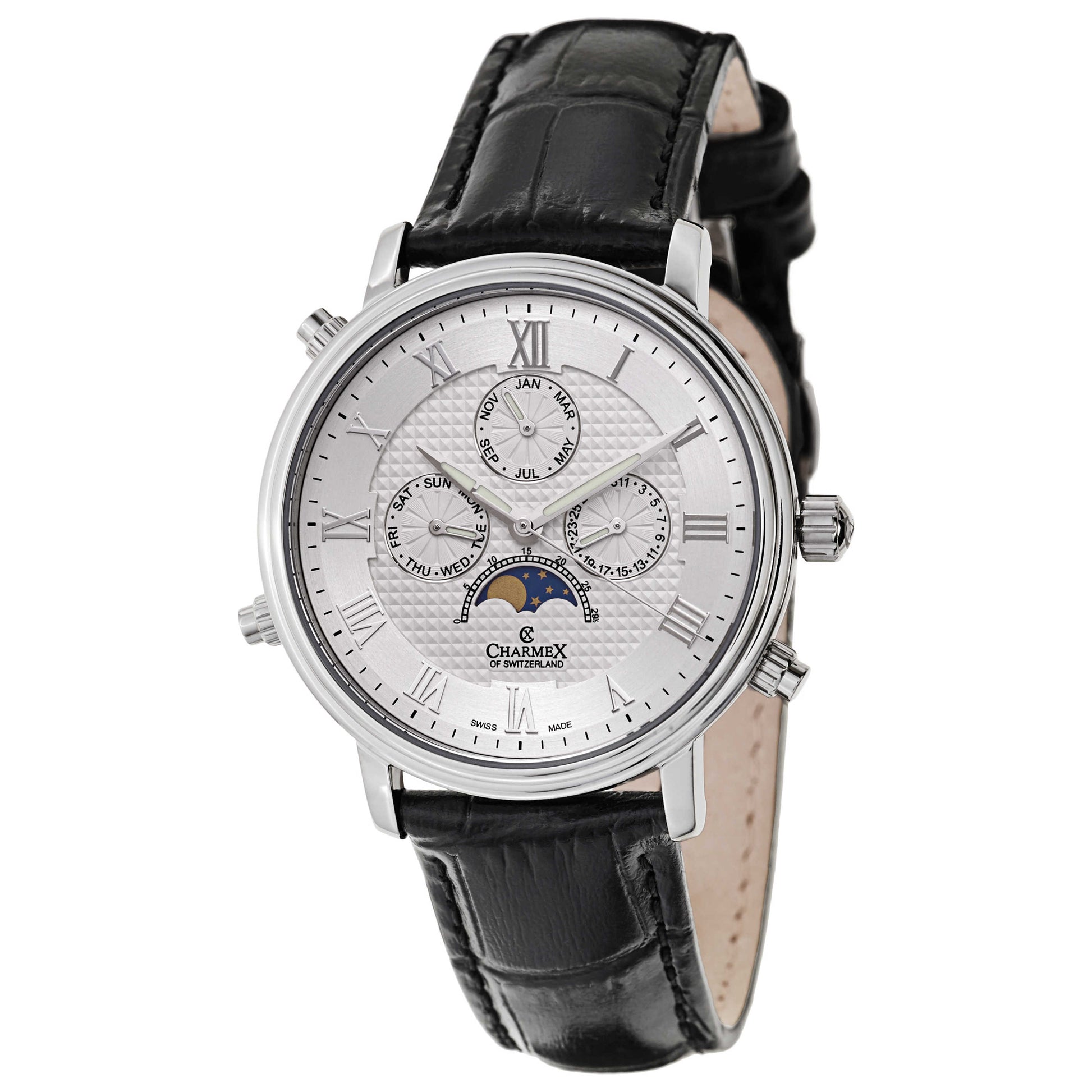 Front view of Charmex Vienna II Men's Swiss Quartz (Battery-Powered) Watch 2500