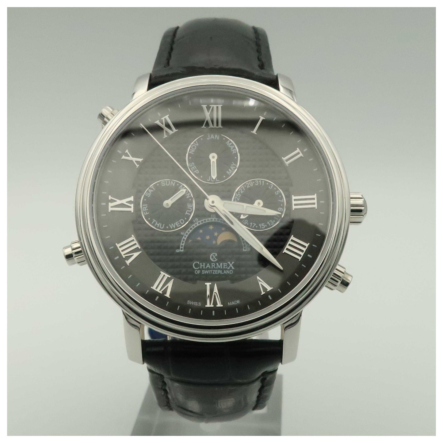 Front view of Charmex Vienna II Men's Swiss Quartz (Battery-Powered) Watch 2501-SDV