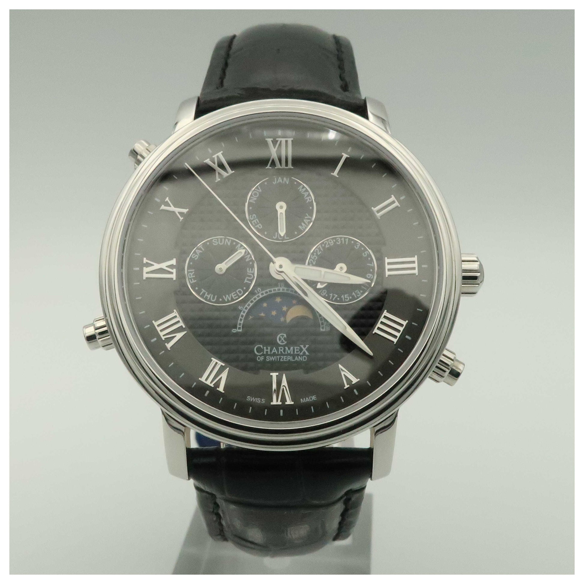 Front view of Charmex Vienna II Men's Swiss Quartz (Battery-Powered) Watch 2501-SDV