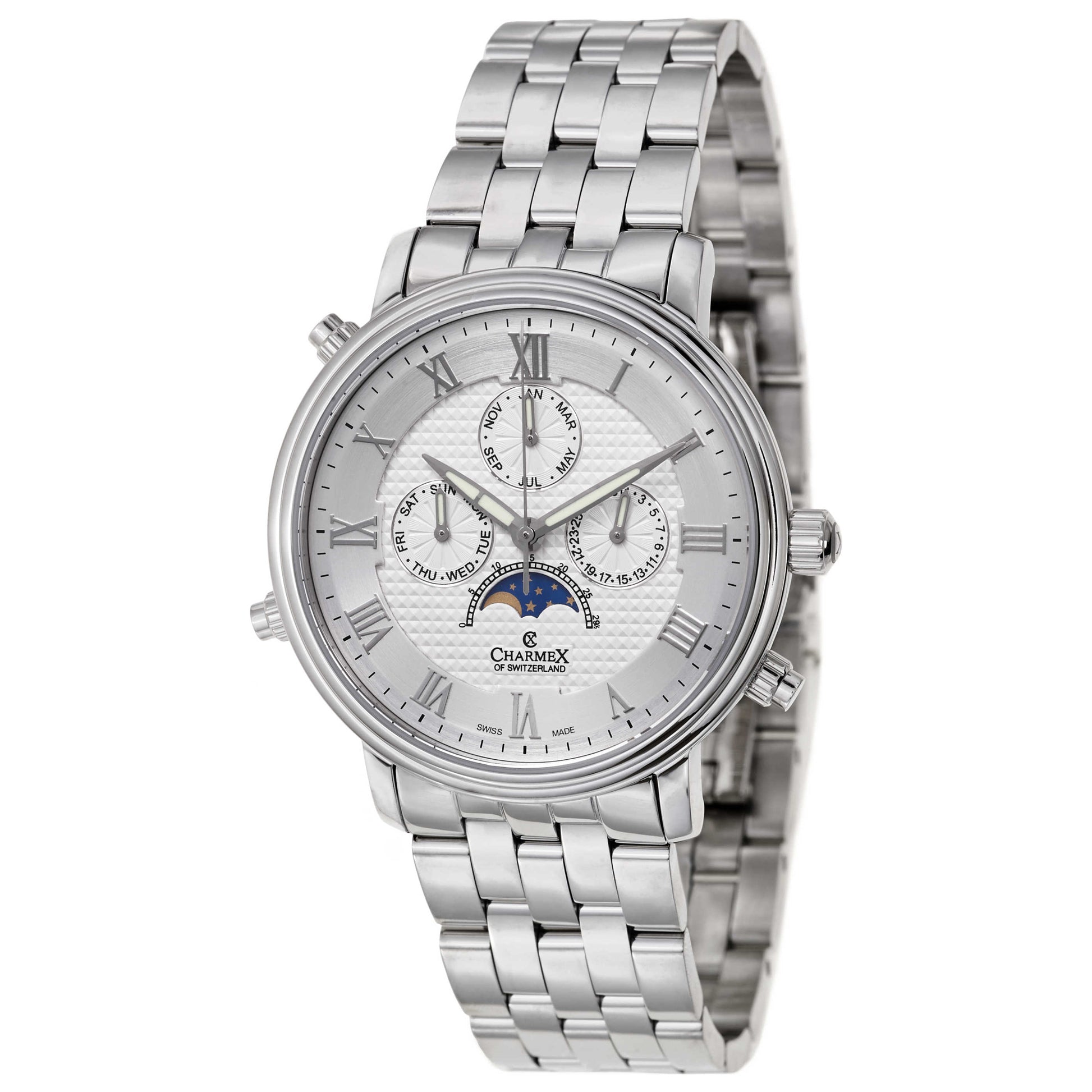 Front view of Charmex Vienna II Men's Swiss Quartz (Battery-Powered) Watch 2505