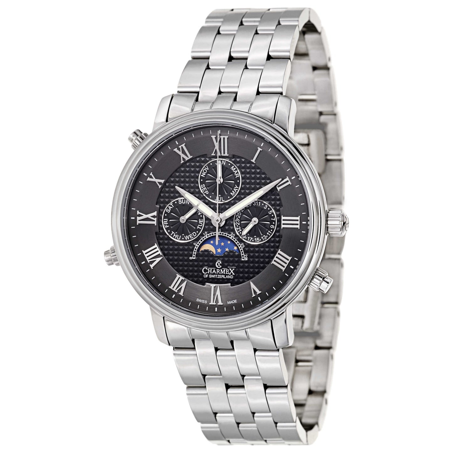 Front view of Charmex Vienna II Men's Swiss Quartz (Battery-Powered) Watch 2506