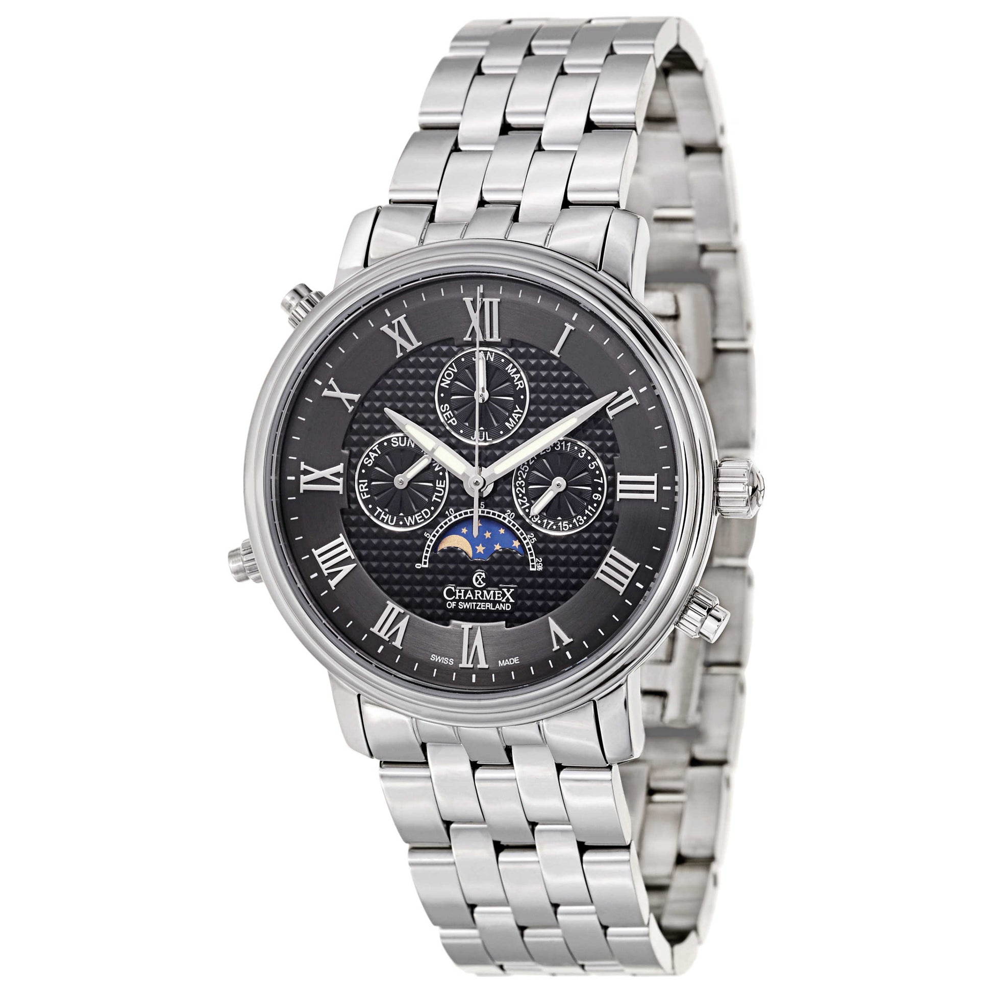 Front view of Charmex Vienna II Men's Swiss Quartz (Battery-Powered) Watch 2506