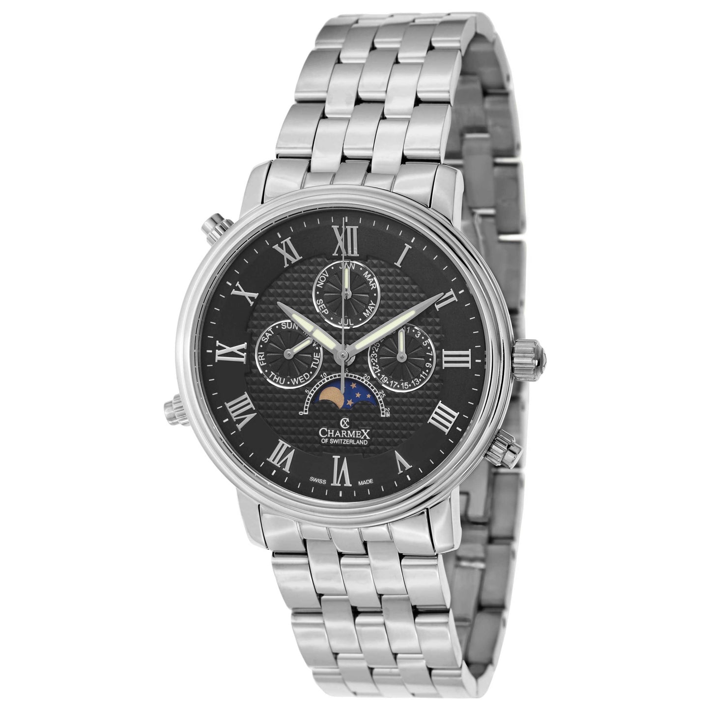 Front view of Charmex Vienna II Men's Swiss Quartz (Battery-Powered) Watch 2507