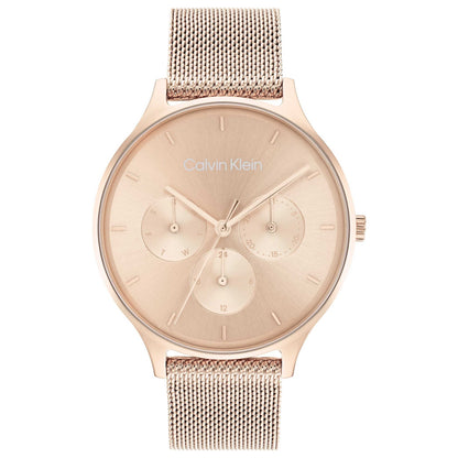 Front view of Calvin Klein Timeless Mesh Mf Women's Quartz Watch 25200102