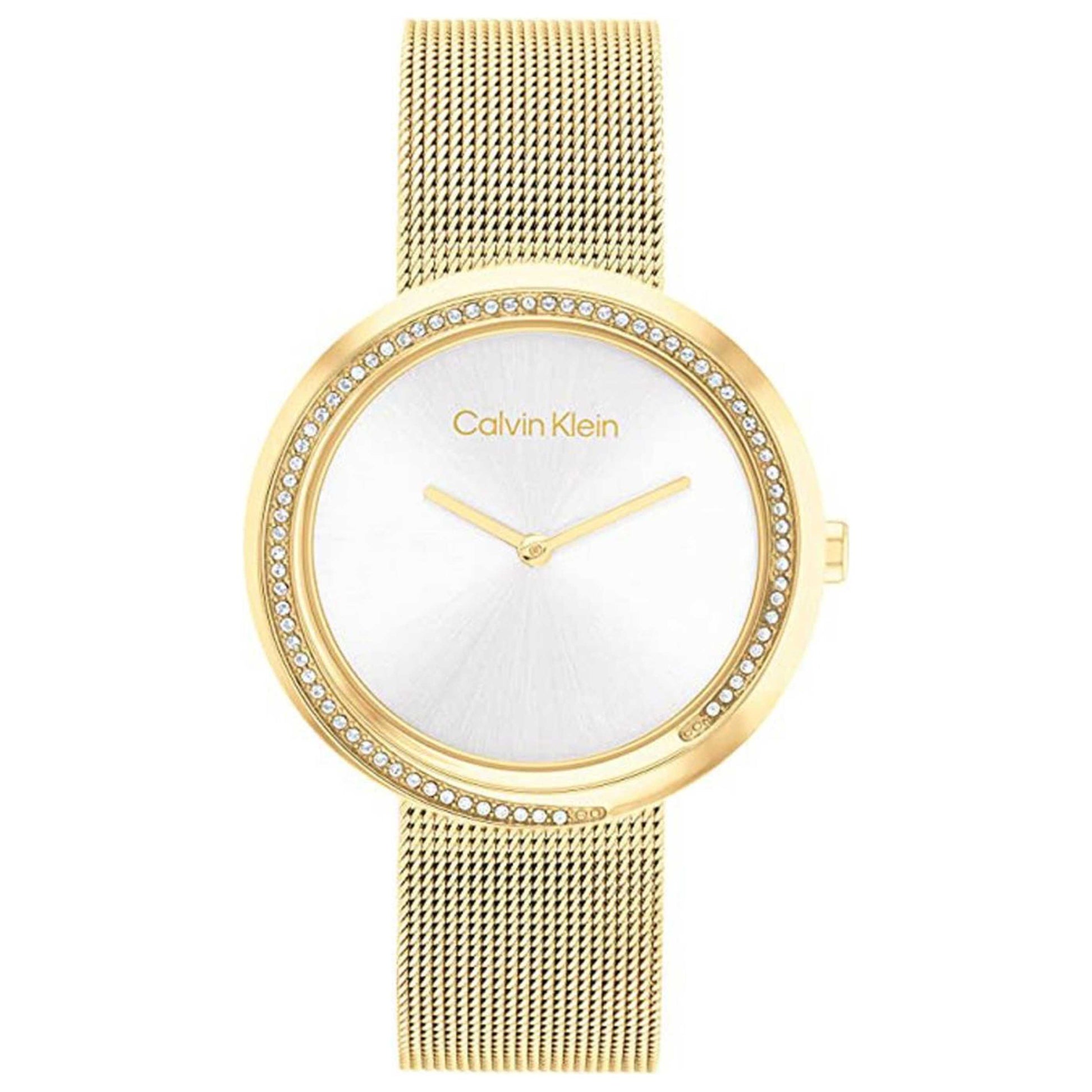 Front view of Calvin Klein Twisted Bezel Women's Quartz Watch 25200150