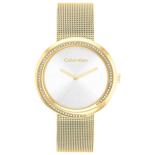 Front view of Calvin Klein Twisted Bezel Women's Quartz Watch 25200150