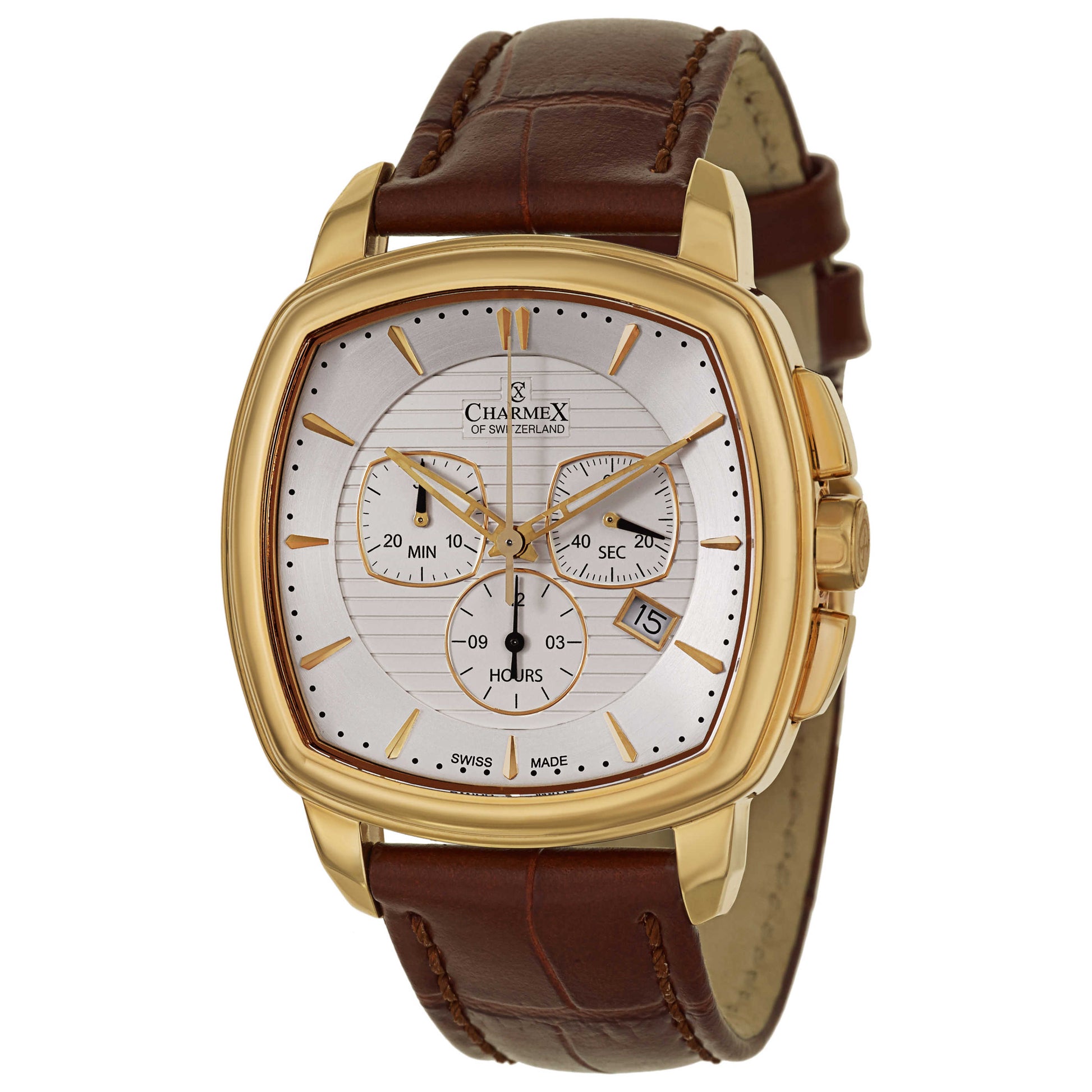 Front view of Charmex Daytona Men's Swiss Quartz (Battery-Powered) Watch 2525