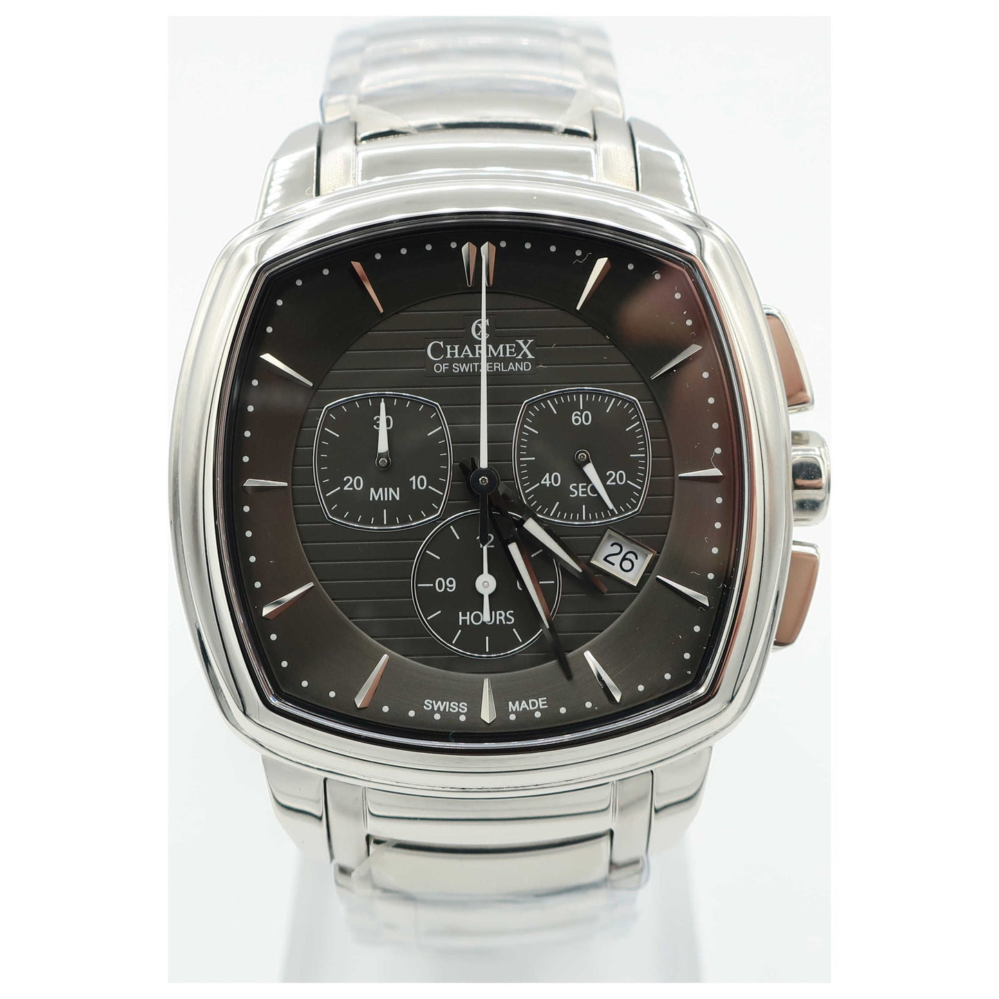 Front view of Charmex Daytona Men's Swiss Quartz (Battery-Powered) Watch 2536-SD
