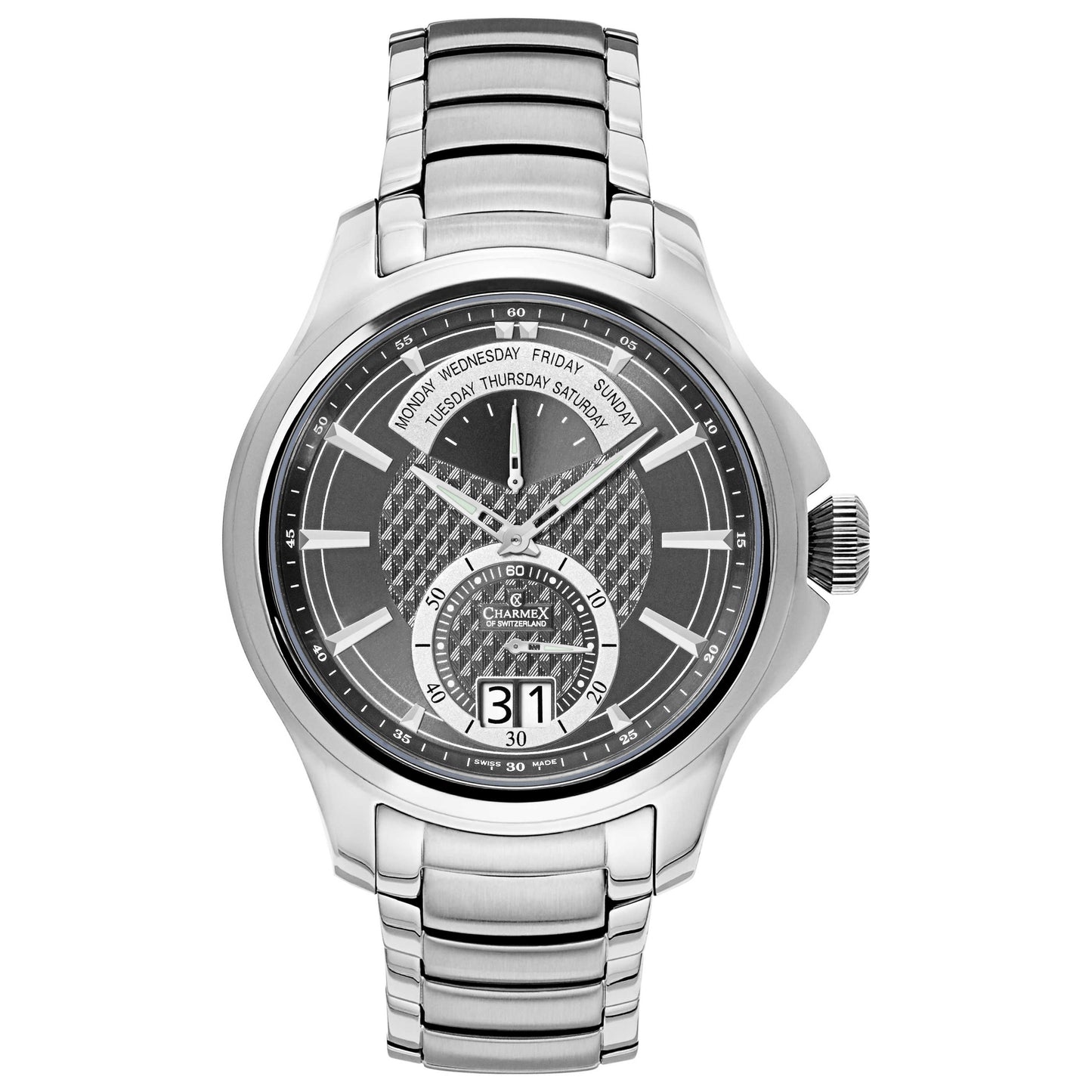 Front view of Charmex Zermatt II Men's Swiss Quartz (Battery-Powered) Watch 2571