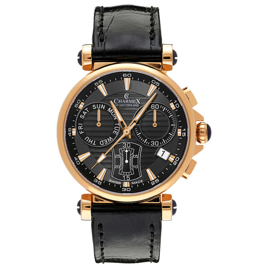 Front view of Charmex Fifth Avenue Men's Swiss Quartz (Battery-Powered) Watch 2576