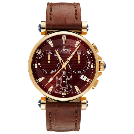 Front view of Charmex Fifth Avenue Men's Swiss Quartz (Battery-Powered) Watch 2577