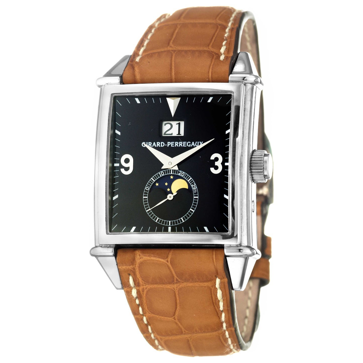 Front view of Girard-Perregaux Vintage 1945 Men's Automatic Watch 25800-53-651-BCGD