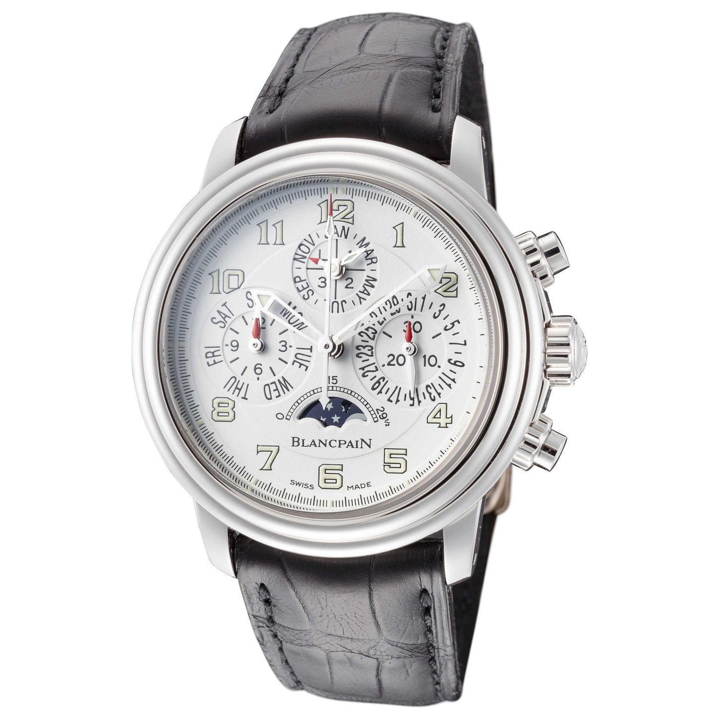 Front view of Blancpain Leman Flyback Men's Automatic Watch 2585F-1127-55B