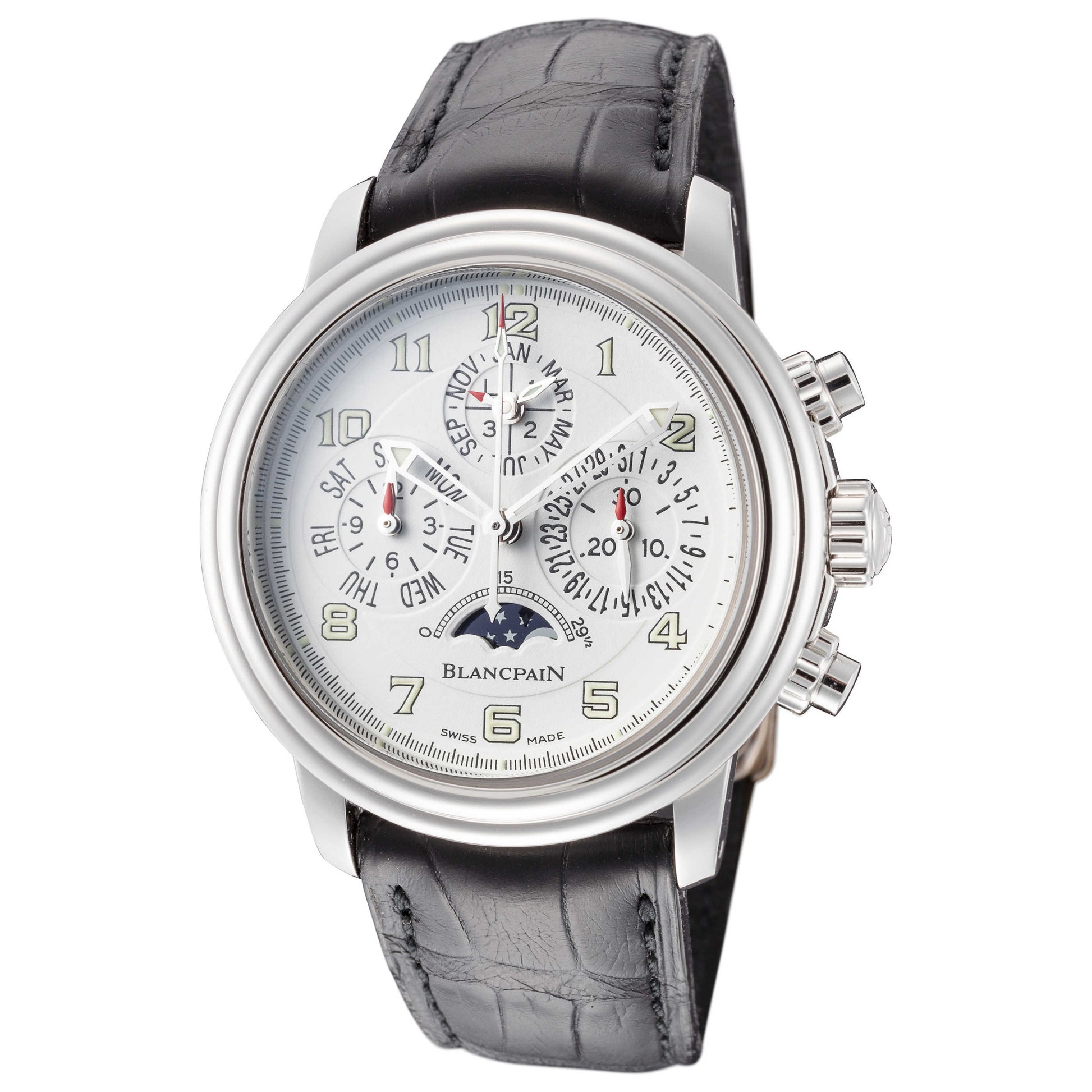 Front view of Blancpain Leman Flyback Men's Automatic Watch 2585F-1127-55B