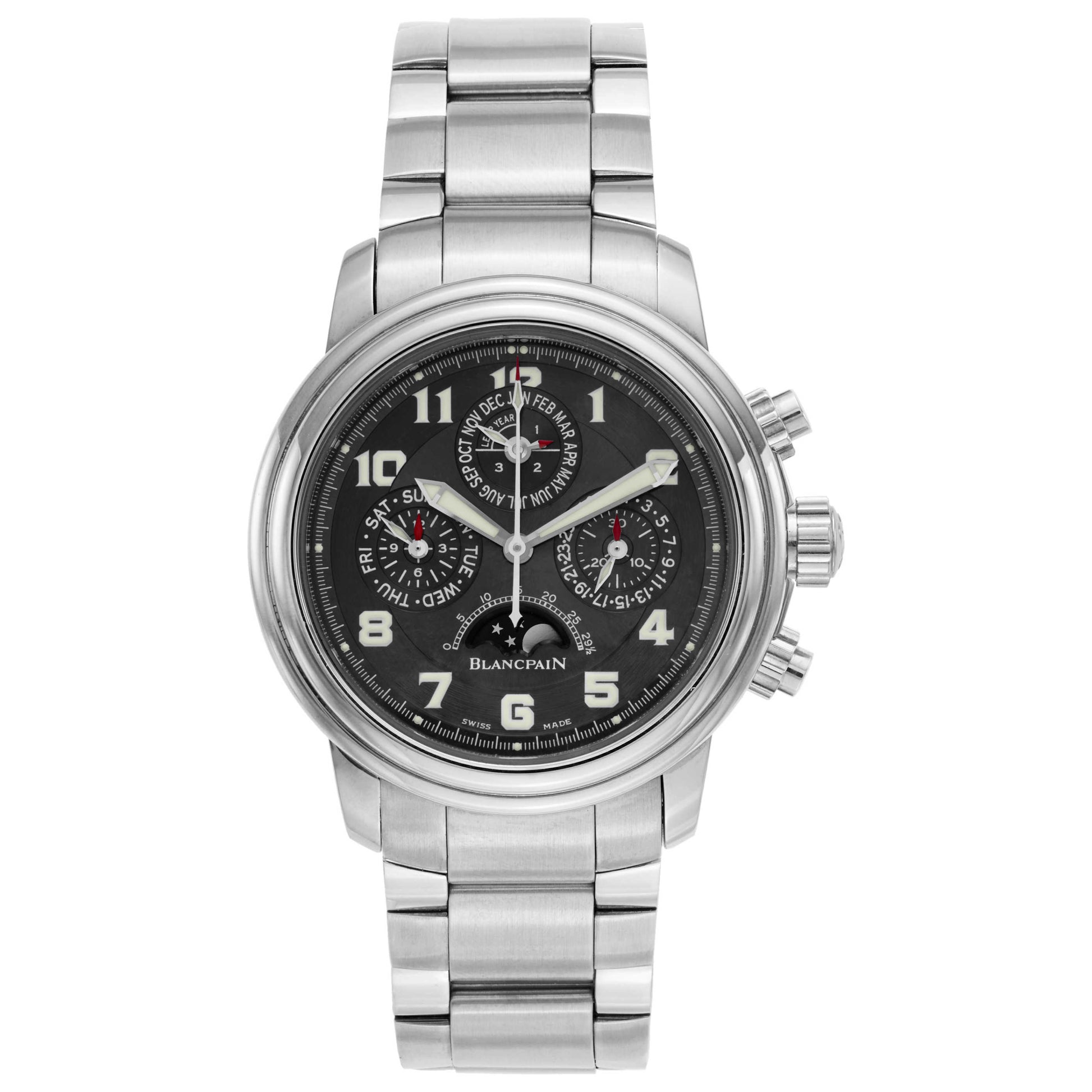 Front view of Blancpain Leman Men's Automatic Watch 2585F-1140-71-SD