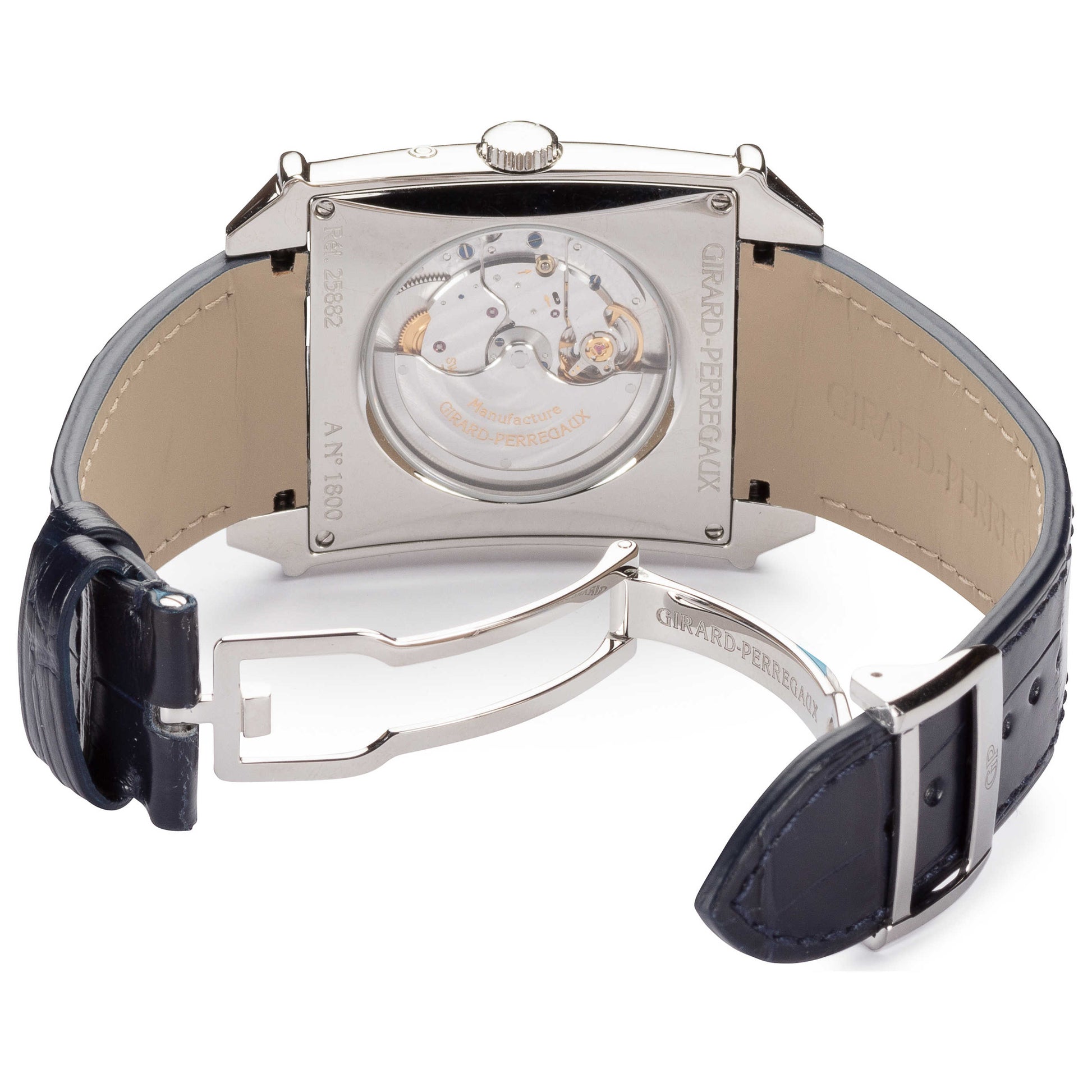 Back view of Girard-Perregaux Vintage 1945 Men's Automatic Watch 25882-11-421-BB4A