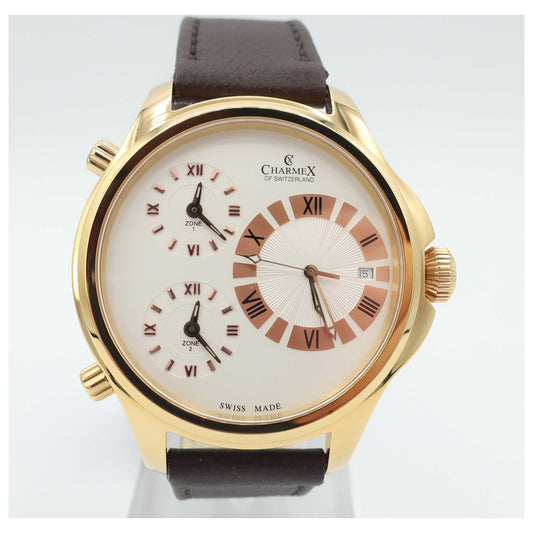 Front view of Charmex Cosmopolitan II Men's Swiss Quartz (Battery-Powered) Watch 2590-SD